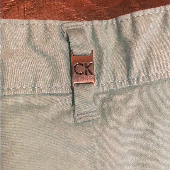 Calvin Klein flat front shorts. Minty green color. - Picture 3 of 3